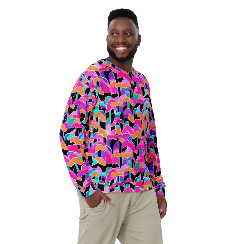 Midnight Mushroom on Sweatshirt — Front