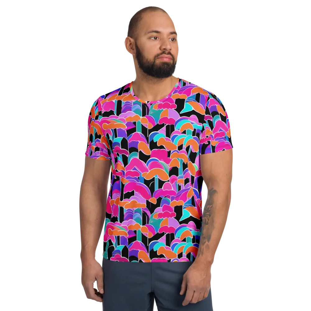 Midnight Mushroom on Men's Athletic T-Shirt — Front