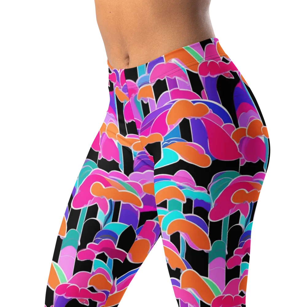 Midnight Mushroom on Leggings — Left Front