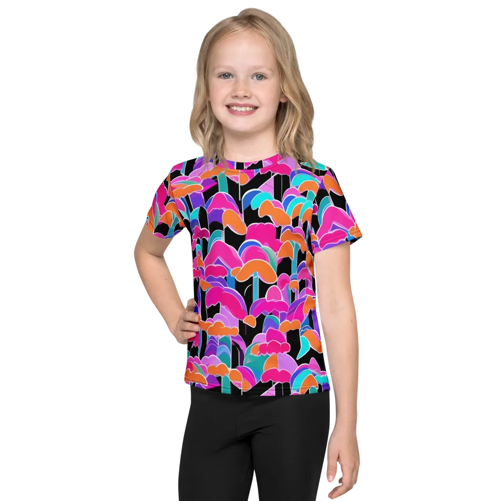 Midnight Mushroom on Kids Crew Neck T-Shirt — Front