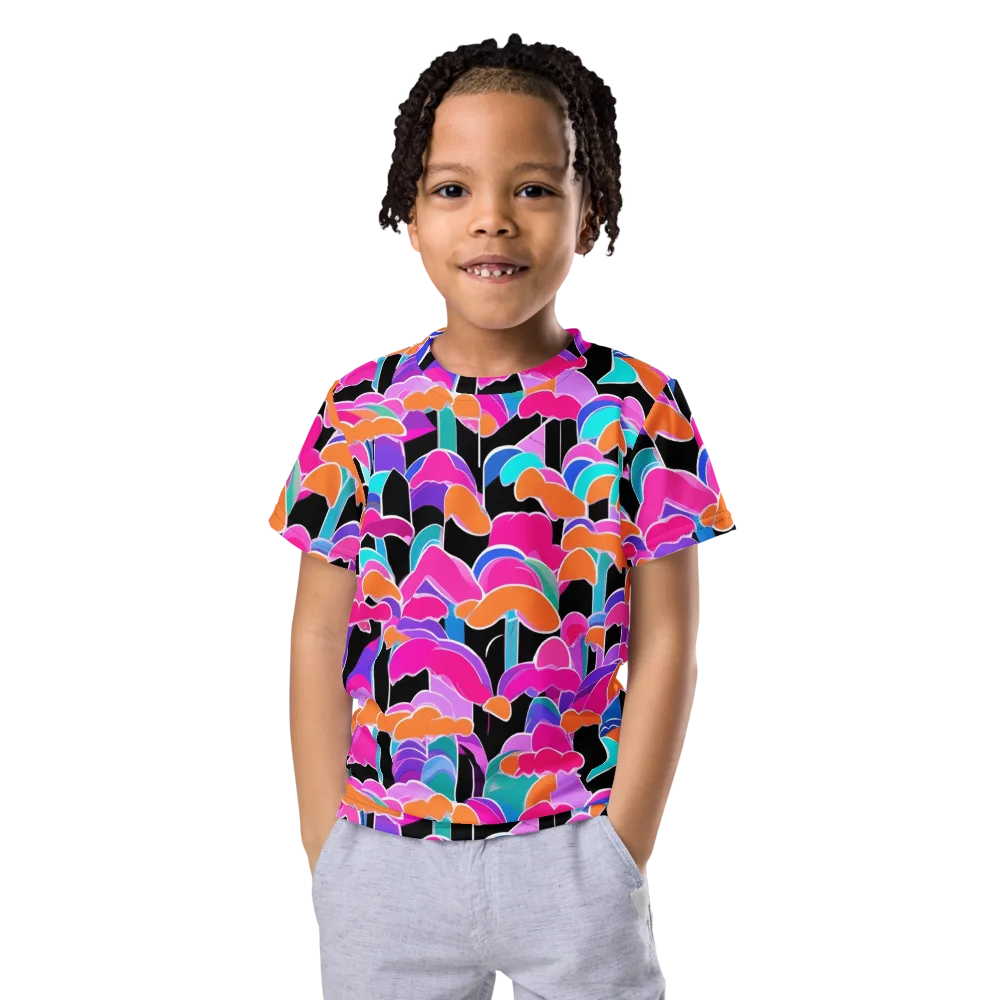 Midnight Mushroom on Kids Crew Neck T-Shirt — Front