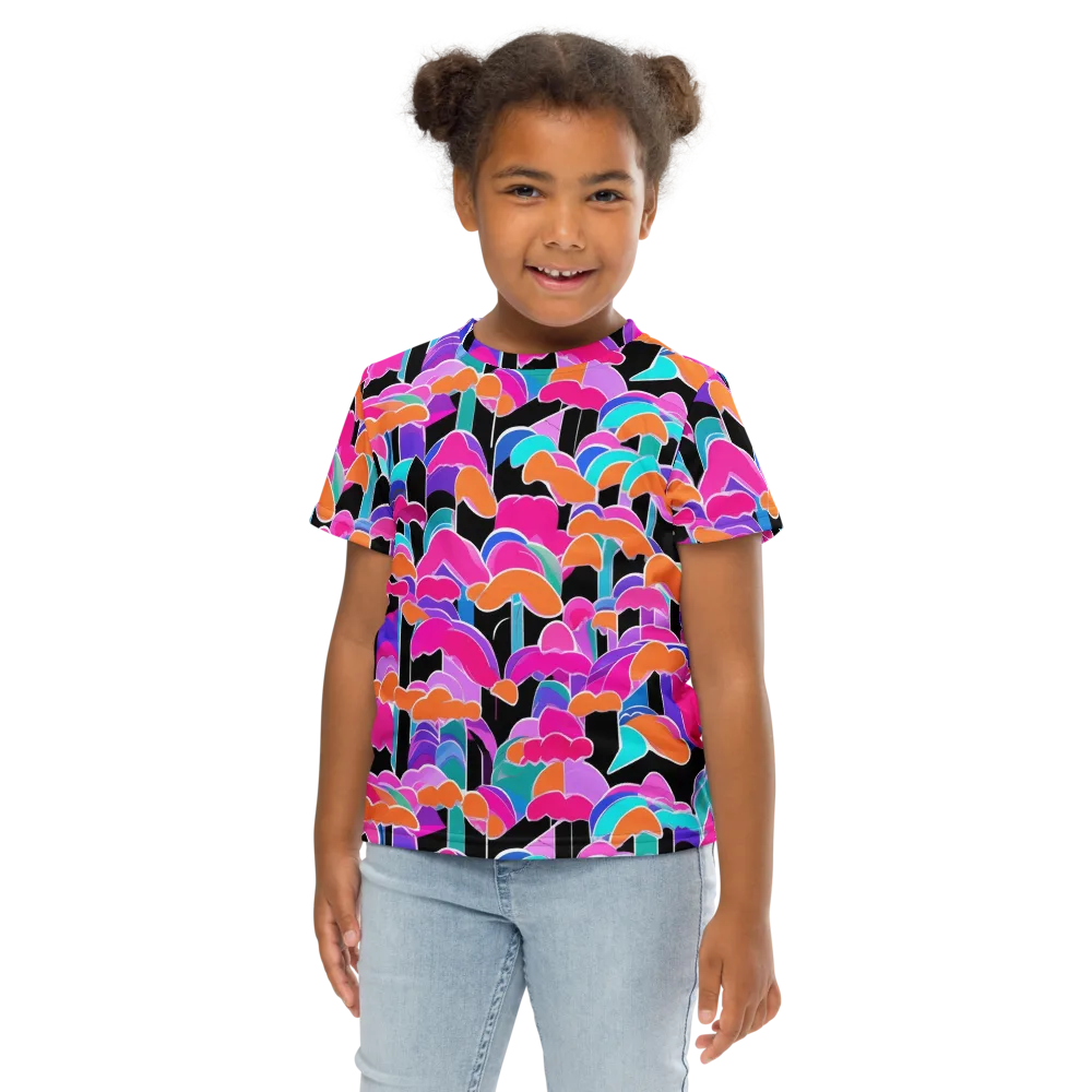 Midnight Mushroom on Kids Crew Neck T-Shirt — Front