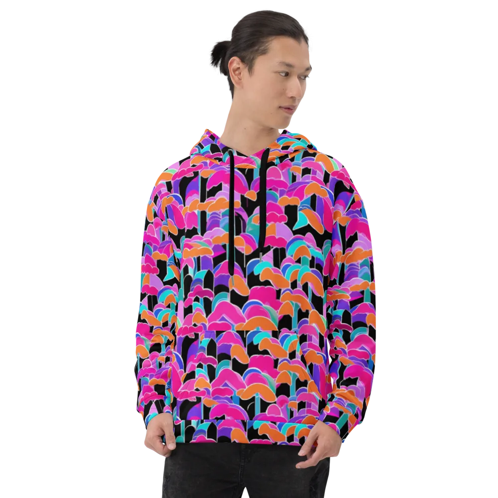 Midnight Mushroom on Hoodie — Front