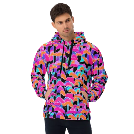 Midnight Mushroom on a Hoodie