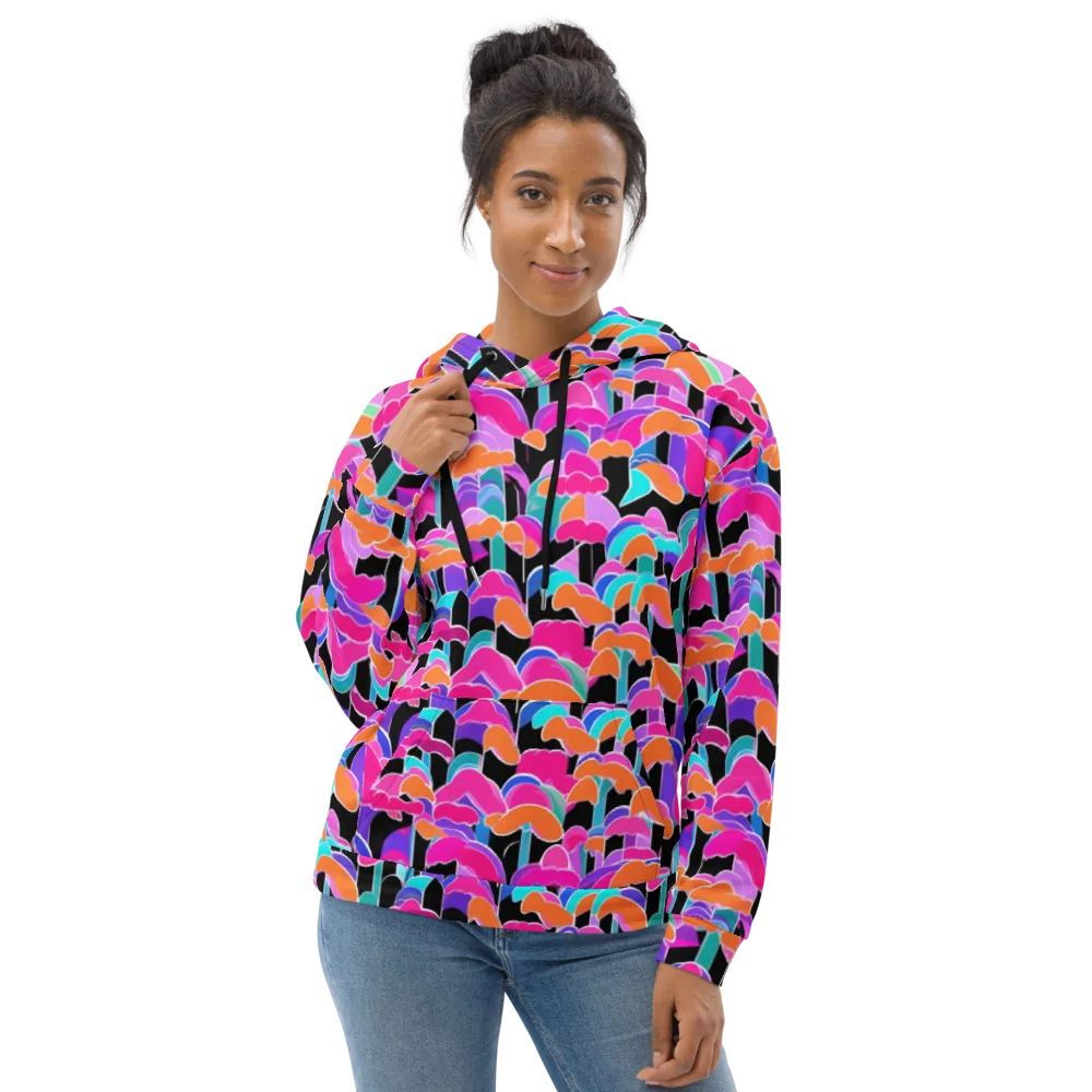 Midnight Mushroom on Hoodie — Front
