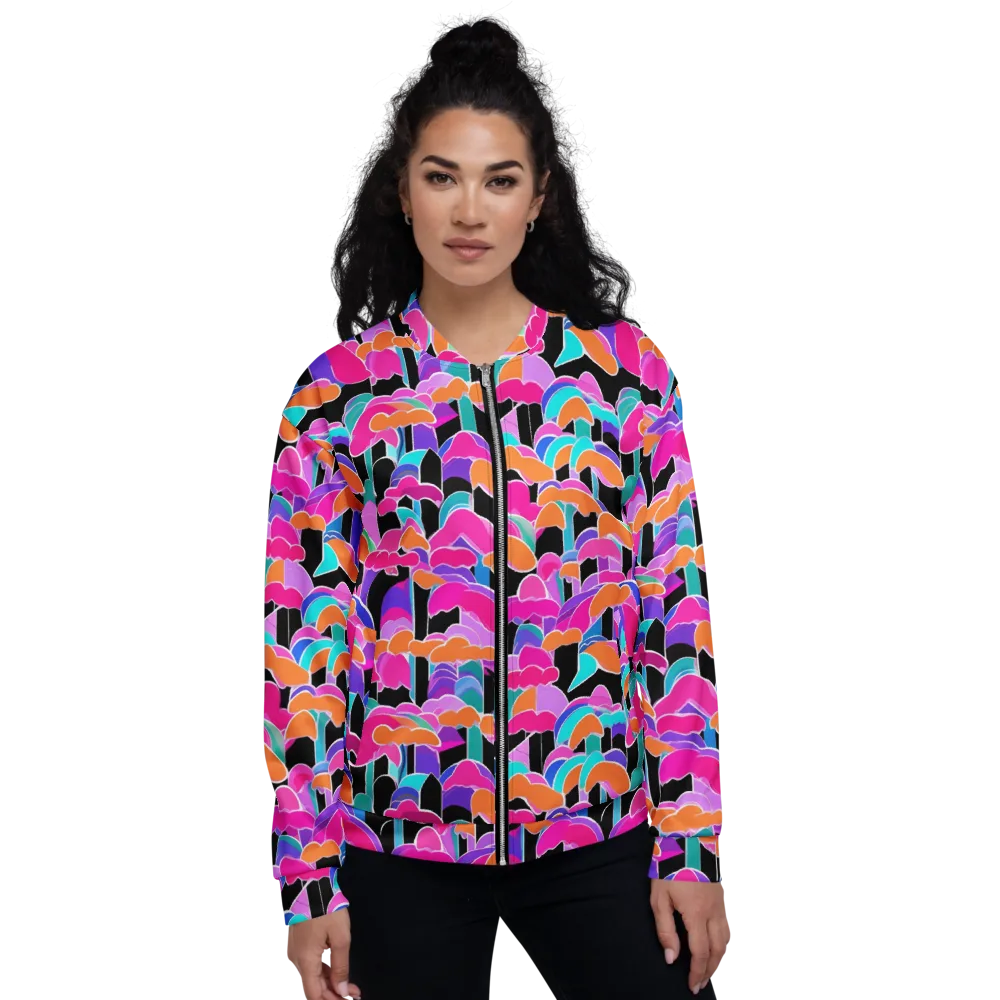 Midnight Mushroom on Bomber Jacket — Front
