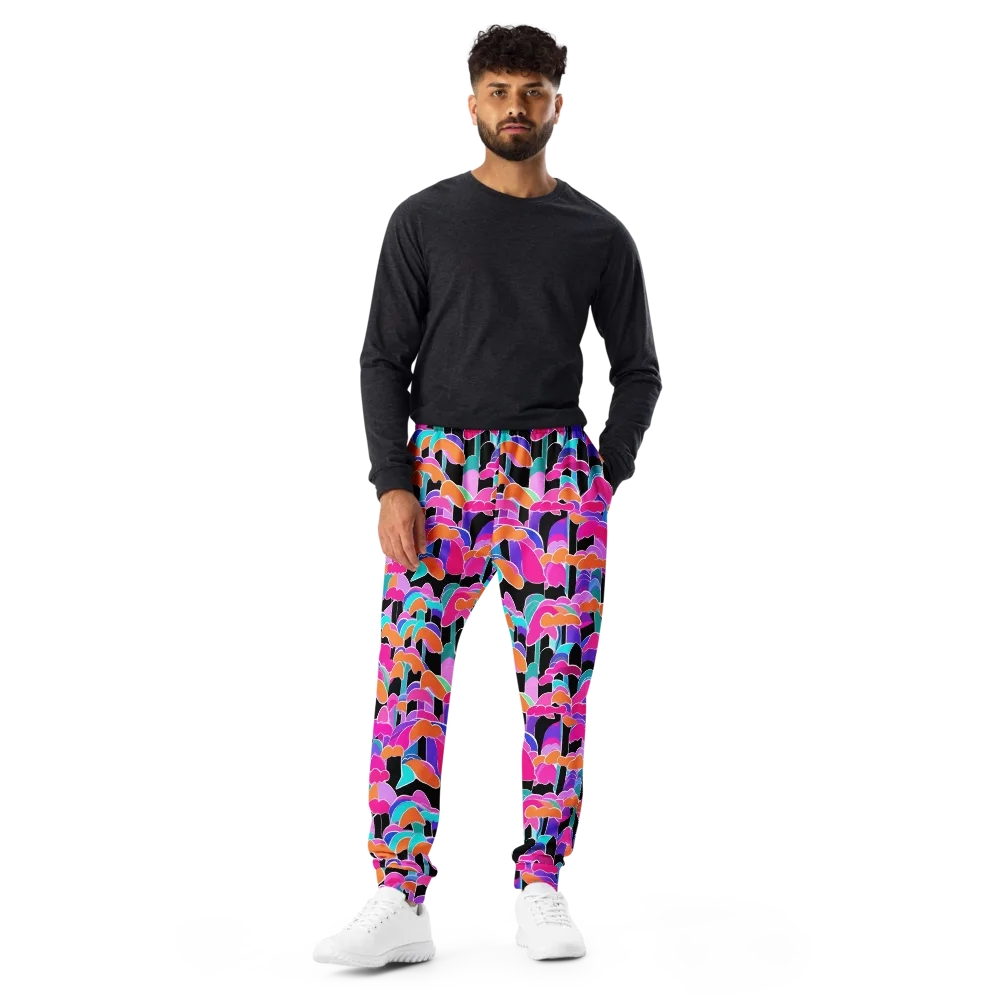 Midnight Mushroom on Men's Joggers — Front