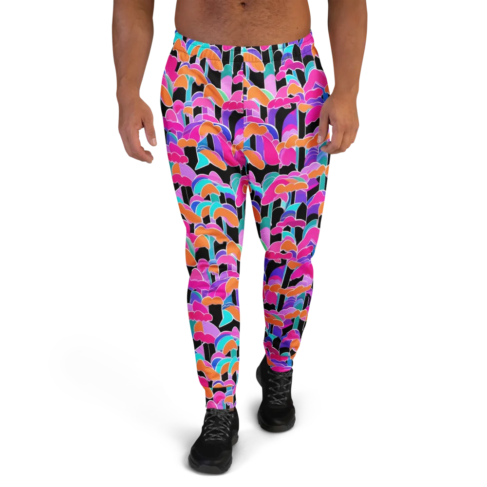 Midnight Mushroom on Men's Joggers — Front