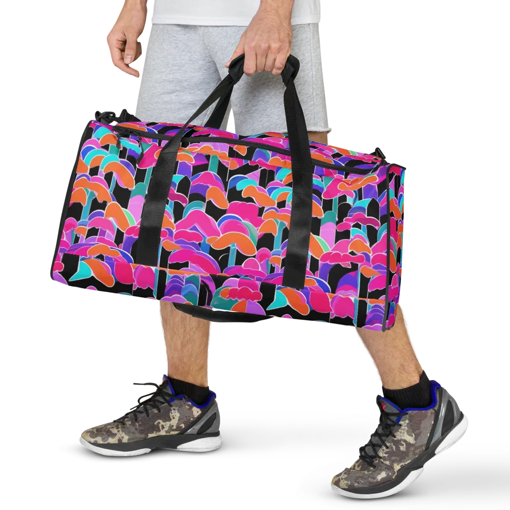 Midnight Mushroom on Duffle Bag — Front
