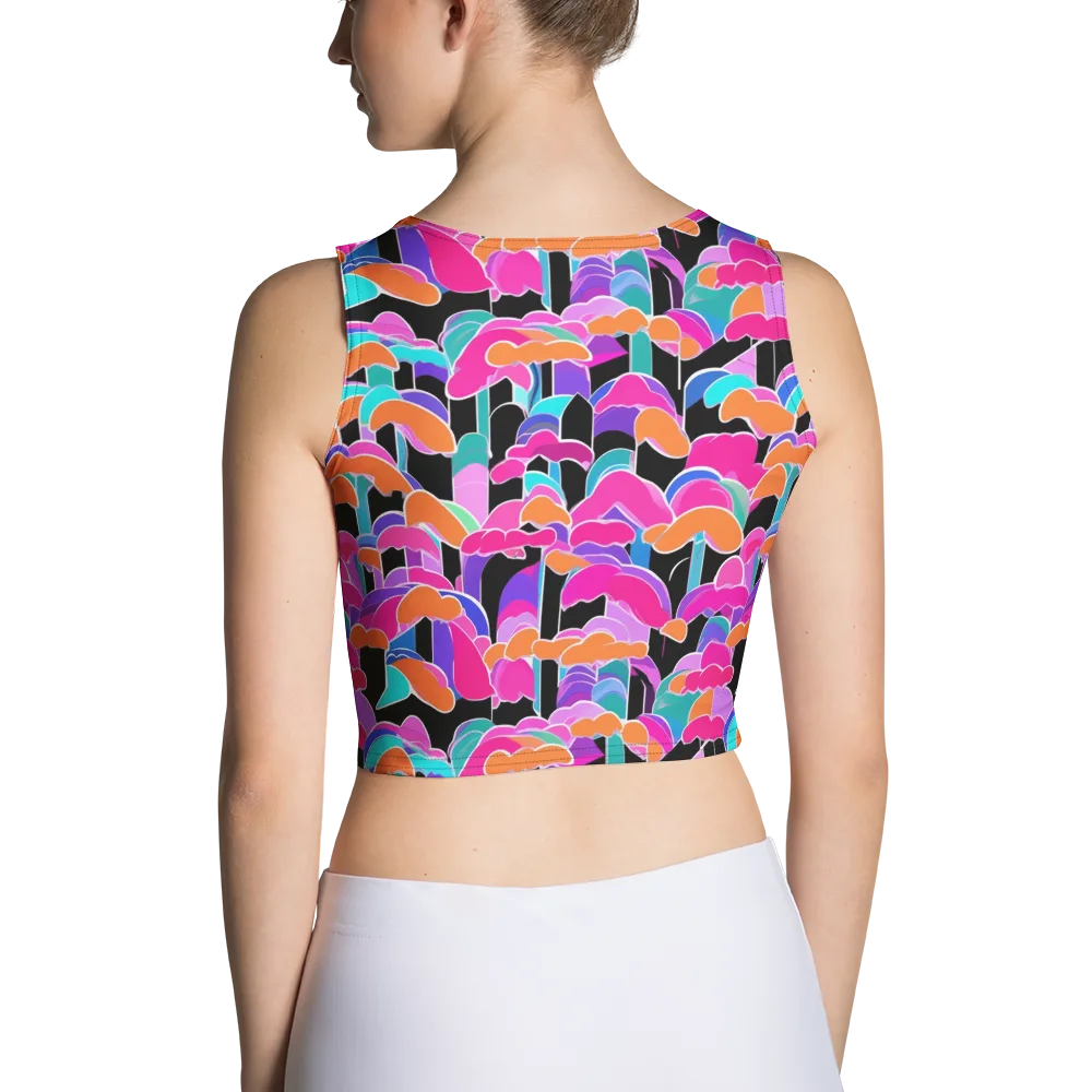Midnight Mushroom on Crop Top — Back