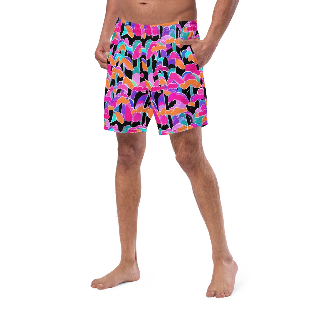 Midnight Mushroom on Swim Trunks — Left Front