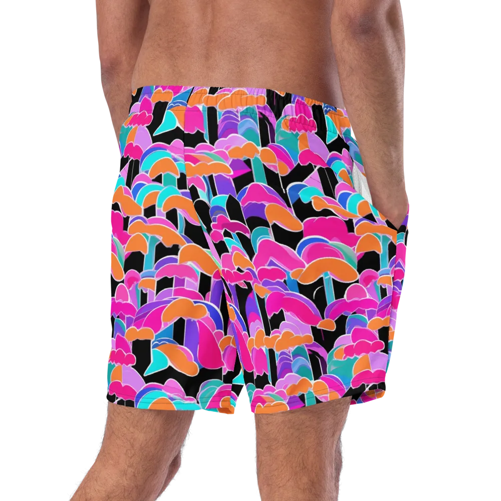 Midnight Mushroom on Swim Trunks — Right Back