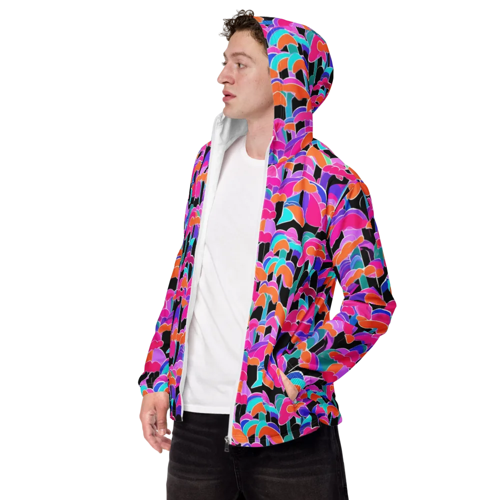 Midnight Mushroom on Men's Windbreaker — Left Front