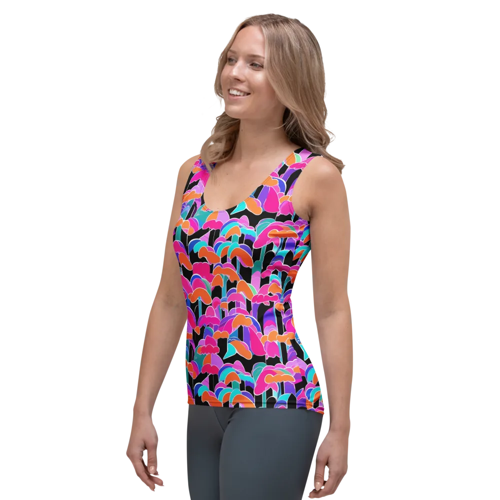 Midnight Mushroom on Women's Tank Top — Left Front