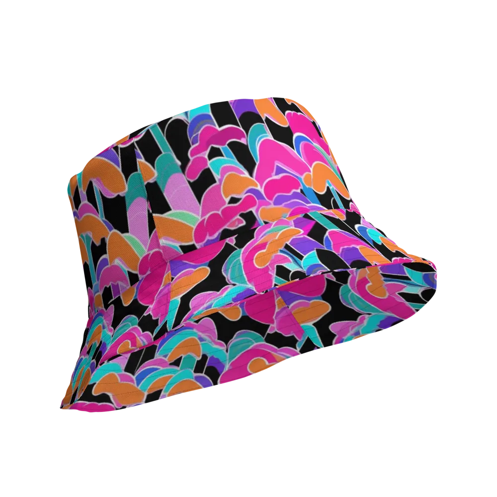 Midnight Mushroom on Reversible Bucket Hat — Product details Outside