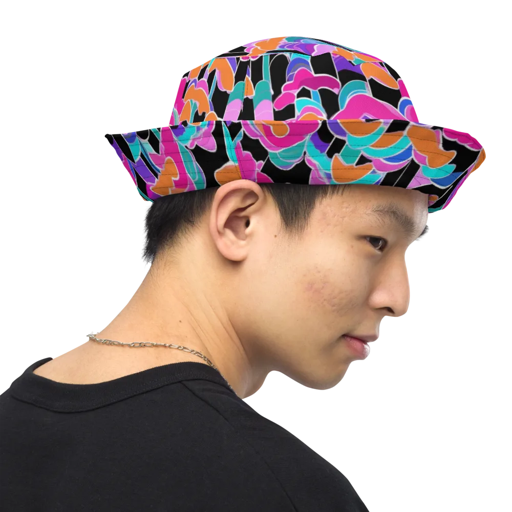 Midnight Mushroom on Reversible Bucket Hat — Right Outside