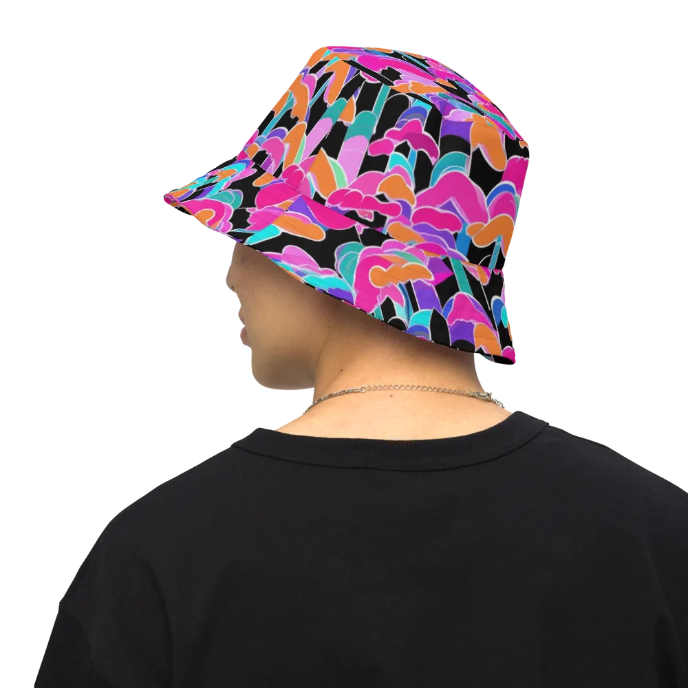 Midnight Mushroom on Reversible Bucket Hat — Back Inside