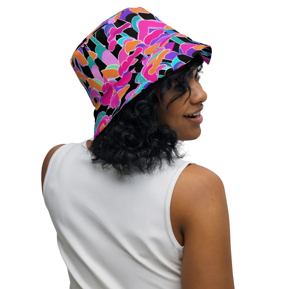 Midnight Mushroom on Reversible Bucket Hat — Right Outside