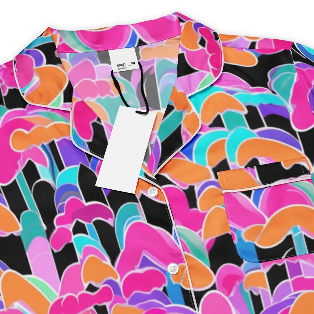 Midnight Mushroom on Women's Short Sleeve Pajama Top — Product details