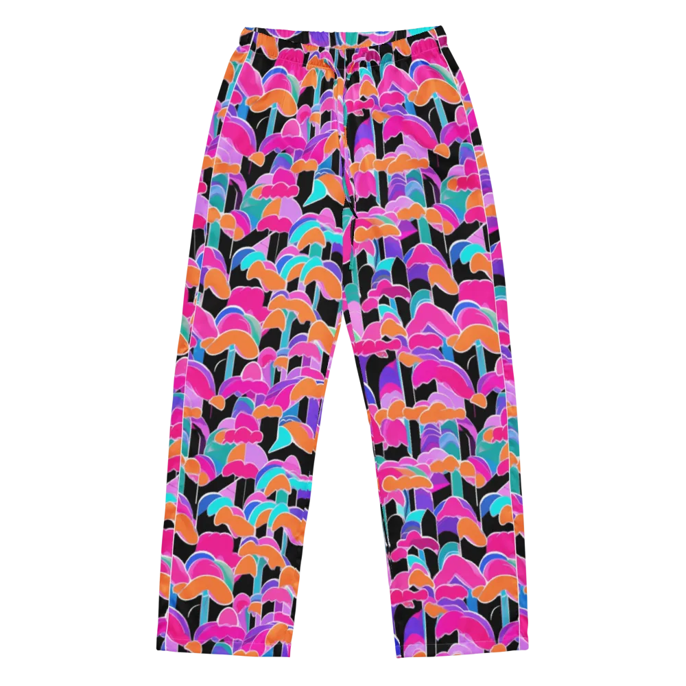 Midnight Mushroom on Women's Pajama Pants — Front