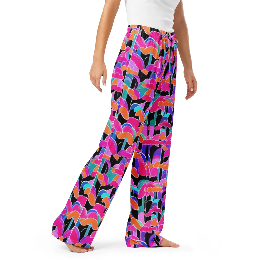 Midnight Mushroom on Women's Pajama Pants — Right Front