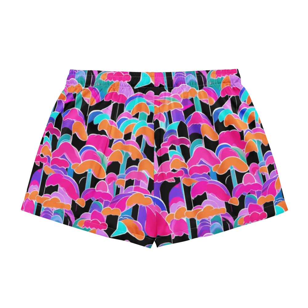 Midnight Mushroom on Women's Pajama Shorts — Back