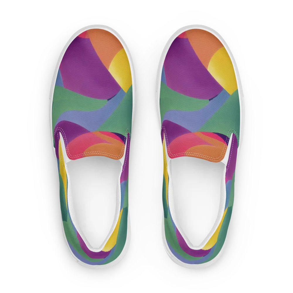 Velvet Spectrum on Men's Slip-On Canvas Shoes — Front
