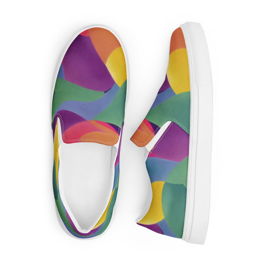 Velvet Spectrum on Men's Slip-On Canvas Shoes — Front