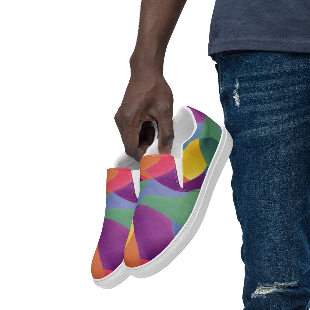 Velvet Spectrum on Men's Slip-On Canvas Shoes — Left Front