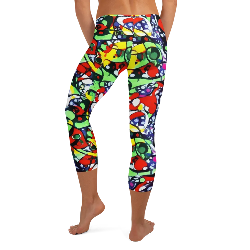 Kaleidoscope Crush on Capri Leggings — Back