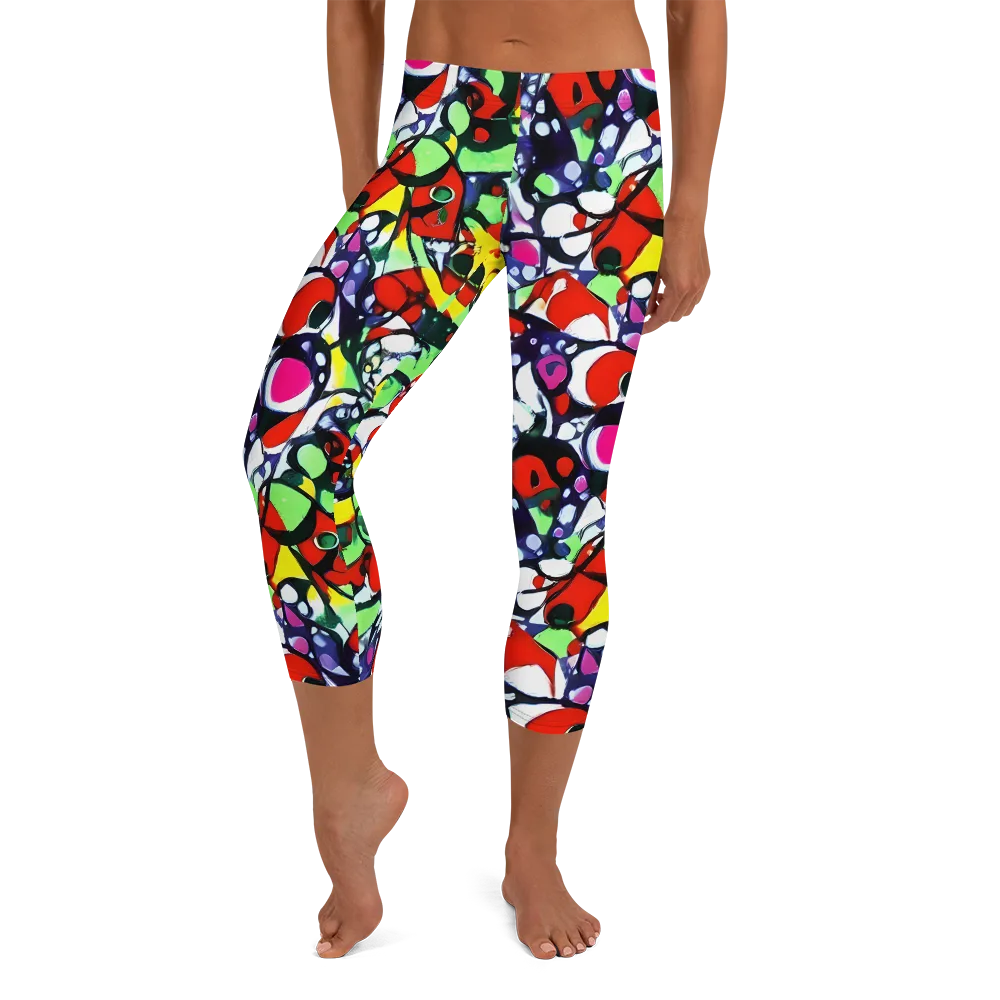 Kaleidoscope Crush on Capri Leggings — Front