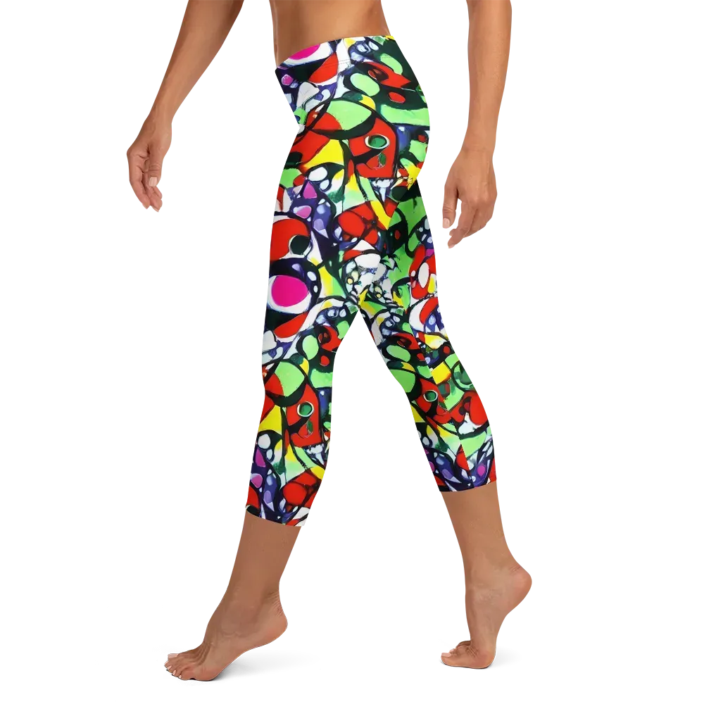 Kaleidoscope Crush on Capri Leggings — Left