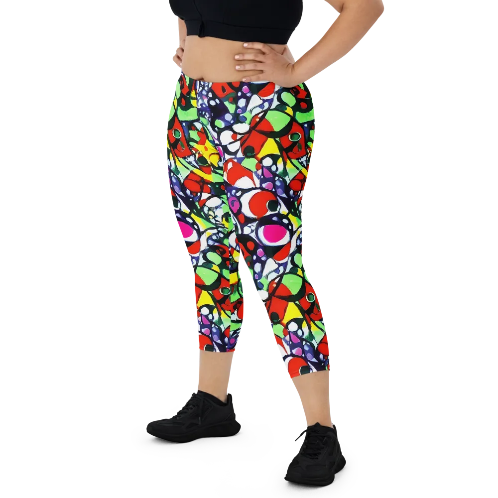Kaleidoscope Crush on Capri Leggings — Front