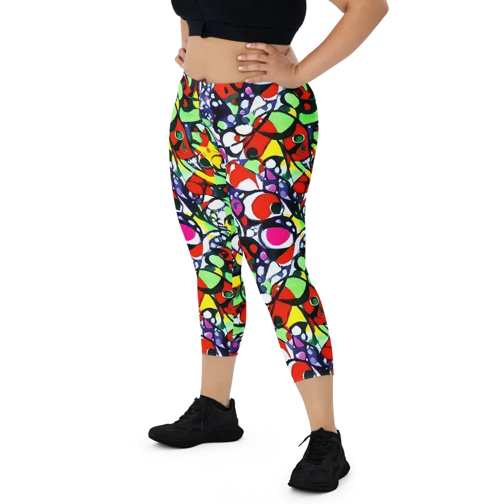 Kaleidoscope Crush on Capri Leggings — Front