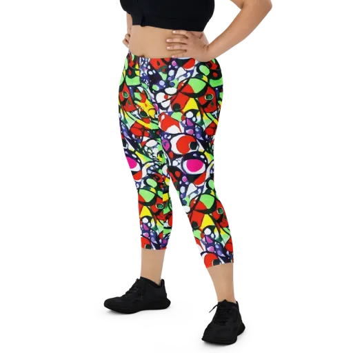 Kaleidoscope Crush on a Capri Leggings