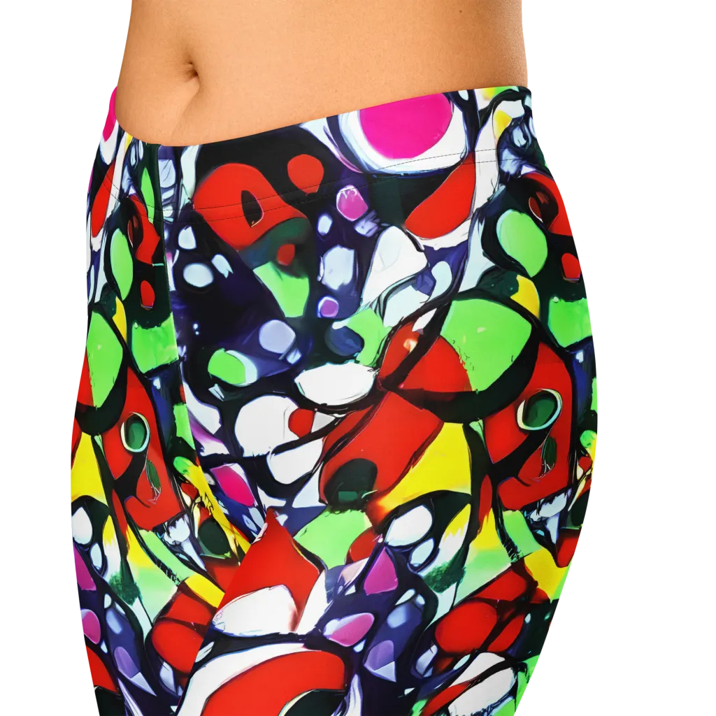 Kaleidoscope Crush on Capri Leggings — Zoomed-in