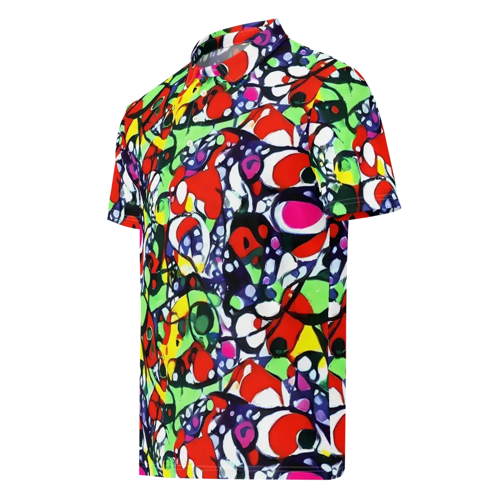 Kaleidoscope Crush on Men's Slim Fit Polo Shirt — Left Front
