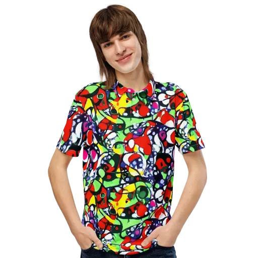 Kaleidoscope Crush on a Men's Slim Fit Polo Shirt