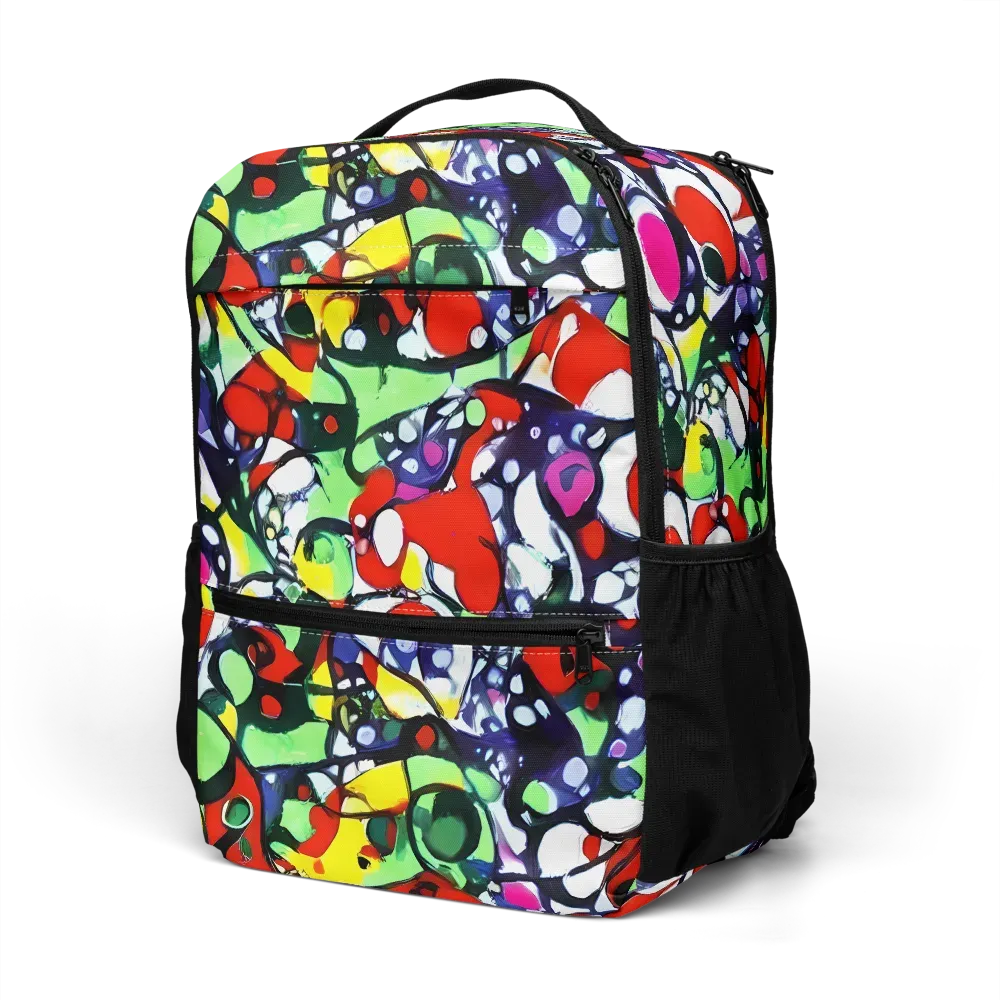 Kaleidoscope Crush on Utility Backpack — Left Front