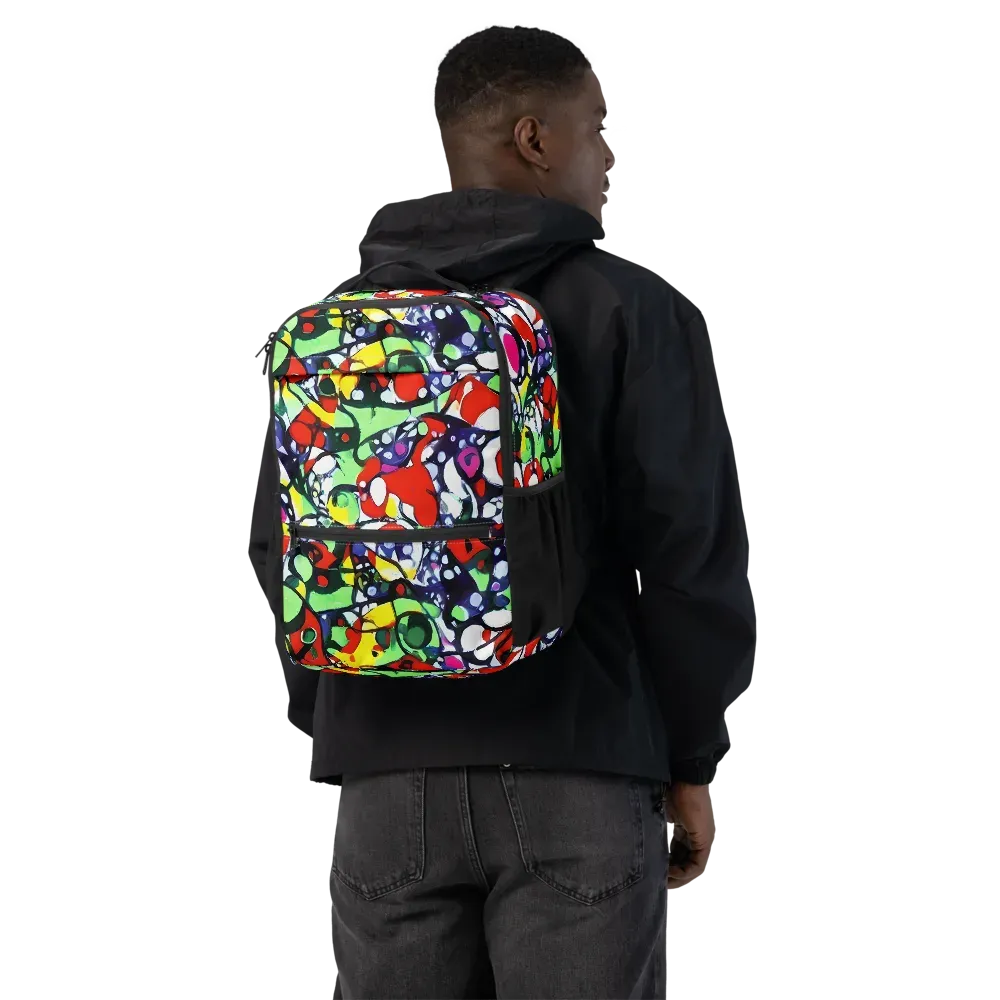 Kaleidoscope Crush on Utility Backpack — Back
