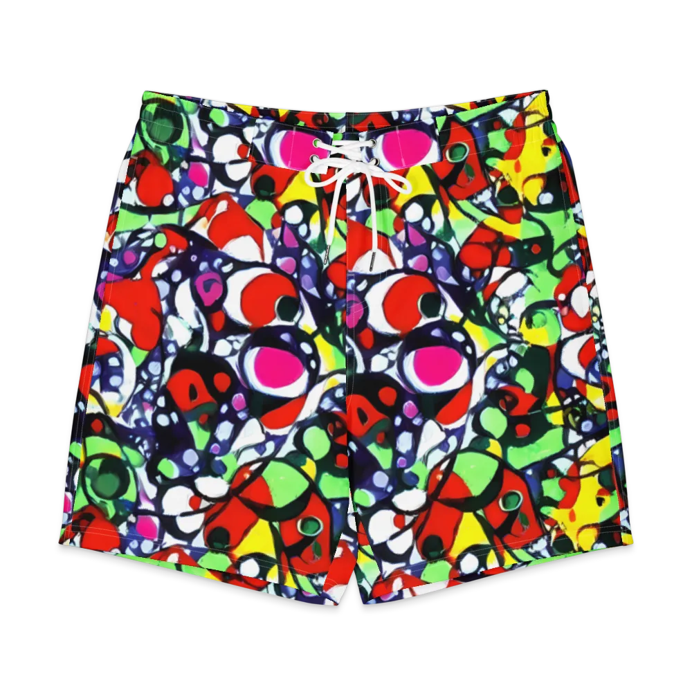 Kaleidoscope Crush on Men's Board Shorts — Front