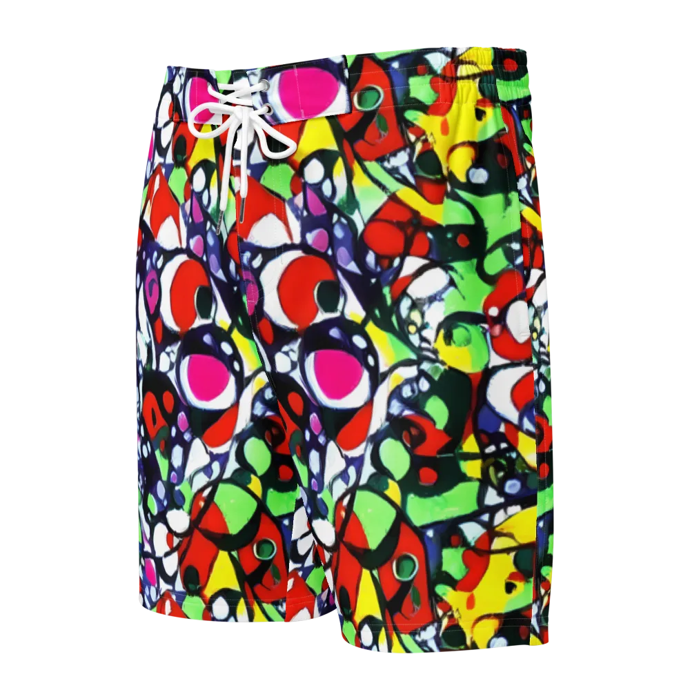 Kaleidoscope Crush on Men's Board Shorts — Front