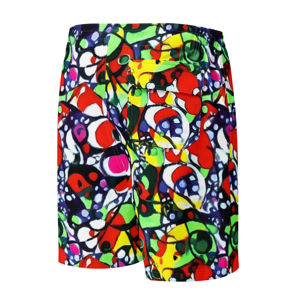 Kaleidoscope Crush on Men's Board Shorts — Back
