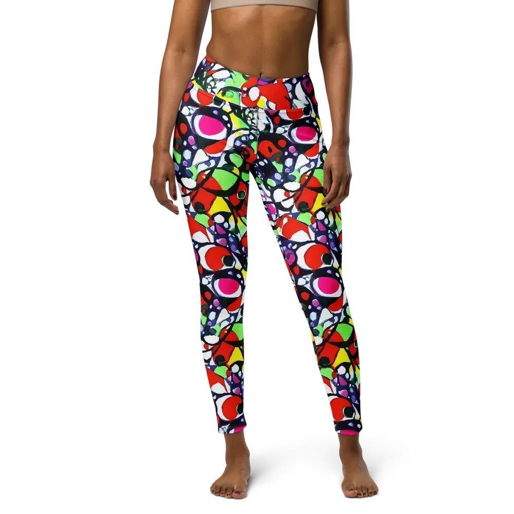 Kaleidoscope Crush on Yoga Leggings — Front
