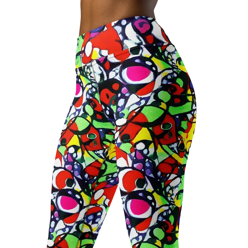 Kaleidoscope Crush on Yoga Leggings — Left Front