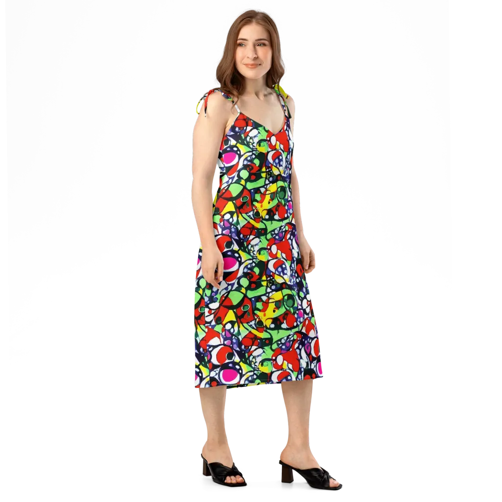 Kaleidoscope Crush on Slip Dress — Right Front