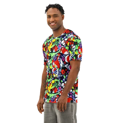 Kaleidoscope Crush on a Men's Cotton Crew Neck T-Shirt