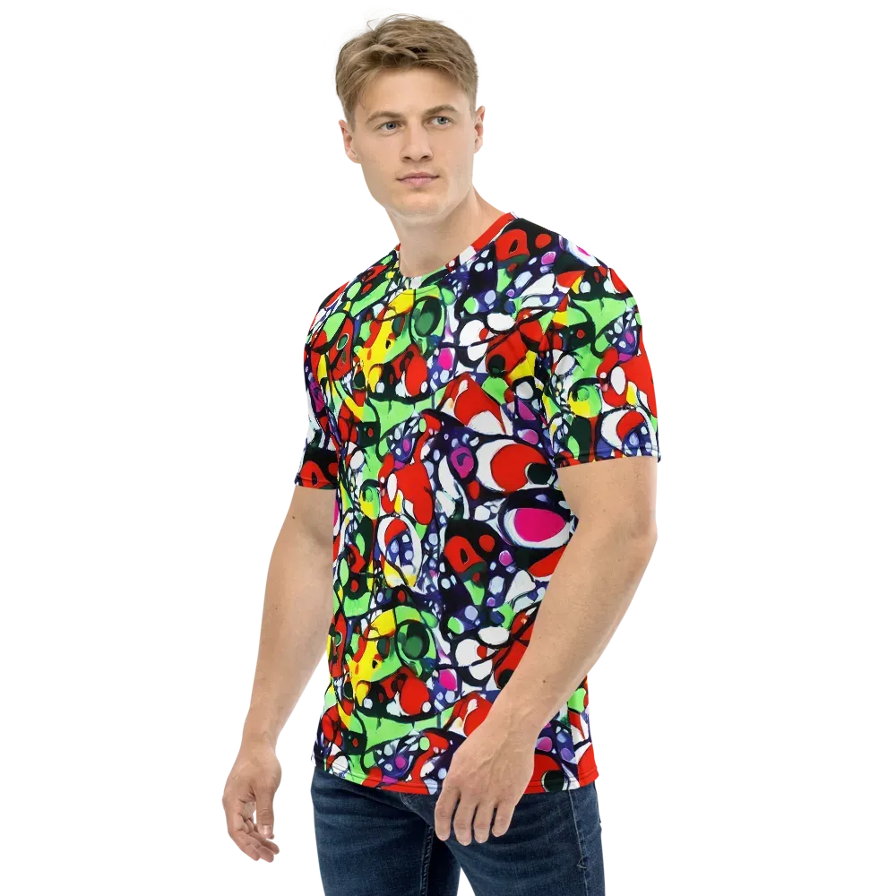Kaleidoscope Crush on Men's Crew Neck T-Shirt — Left