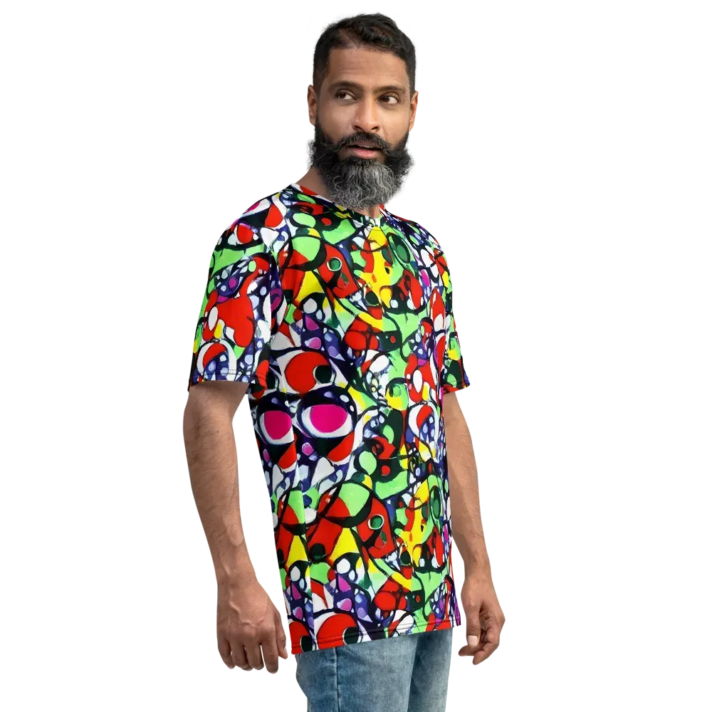 Kaleidoscope Crush on Men's Crew Neck T-Shirt — Right