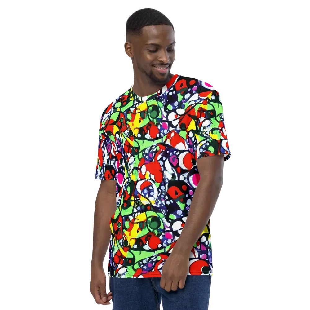 Kaleidoscope Crush on Men's Crew Neck T-Shirt — Left